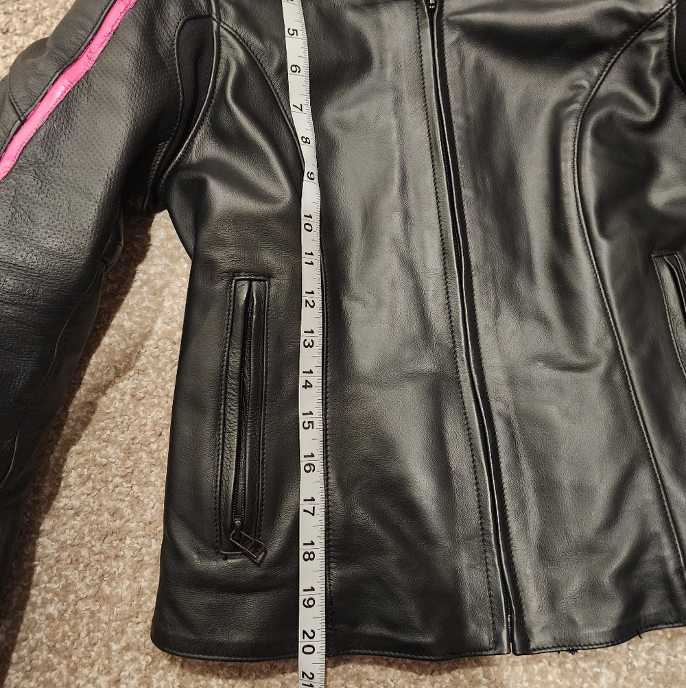 Dainese Women's Black Leather Jacket with Pink Accents - Picture 10 of 12